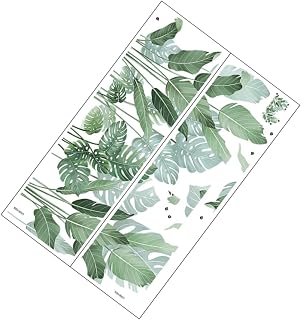 ORFOFE Folha Verde Adesivo De Parede Adesivos De Parede Para Escritório Naturales Papel De Parede Removível Decalque De Parede Ornamentos Decalque De Parede De Planta Pvc Pode Mover