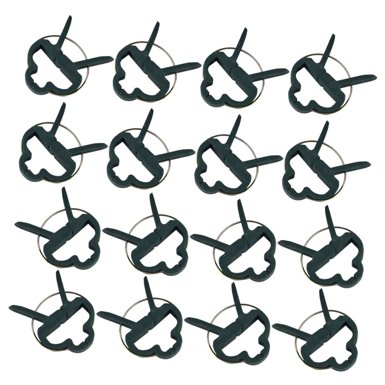 Clips de Jardin en PE Vert pour Plantes Grimpantes et Branches, 80 Pièces en 4 Paquet, Support Réglable pour Tiges et Vignes, pour Jardinage