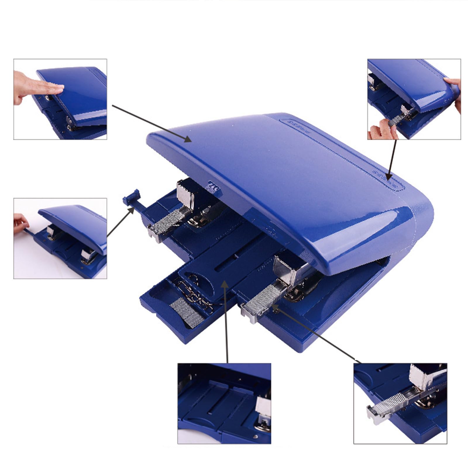 Engrapadora de escritorio de 50 hojas de capacidad, fácil de ahorrar mano de obra, para oficina, escuela, grande