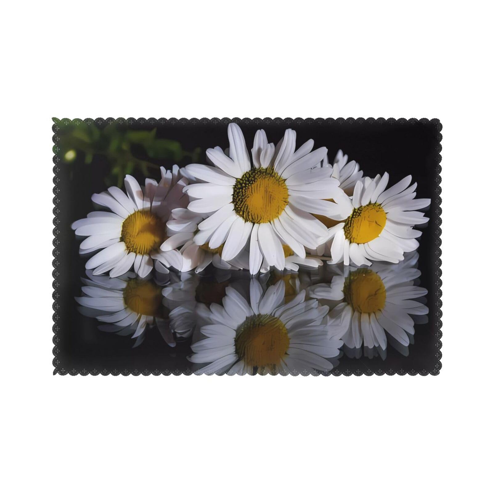 WHJSHOP Daisy Prints Placemats Set of 6 12x18in – Transform Your Table into a Cozy Haven for Memorable Meals