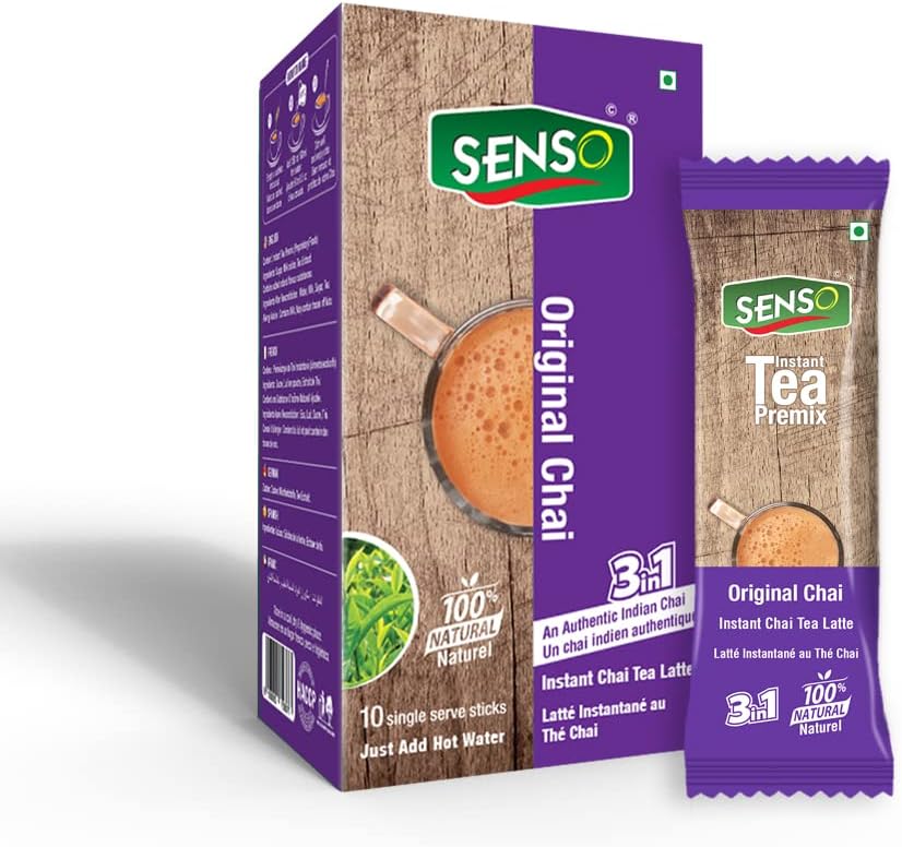 Instant Plain Tea | Incredibly Authentic | Plain Flavored Tea | 10 Sachets | 10 x 14g =140g | Masala Chai | Instant Premix Tea (Pack of 1) Plain Tea premix