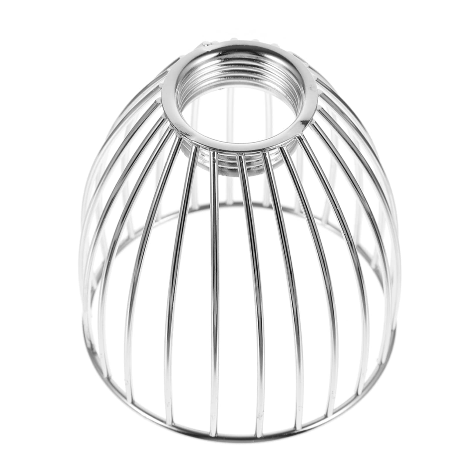 ABOOFAN Mini Birdcage Ceiling Lampshade Creative Hollow Metal Pendant Light Shade Wrought Iron Lamp Cover Silver Middle Hole 2.7cm 8 * 8cm