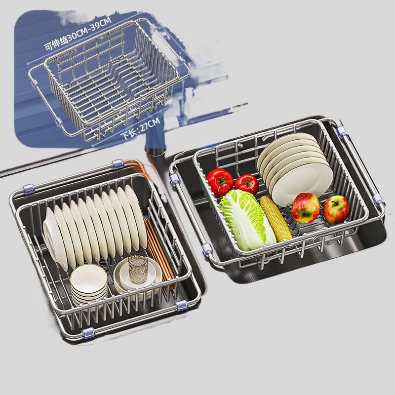 Organizador bajo lavabo y estante de almacenamiento, estante multifuncional para cocina, baño, sala y oficina, 30x30 cm profundidad extendida 15 cm con ranura miniatura 4