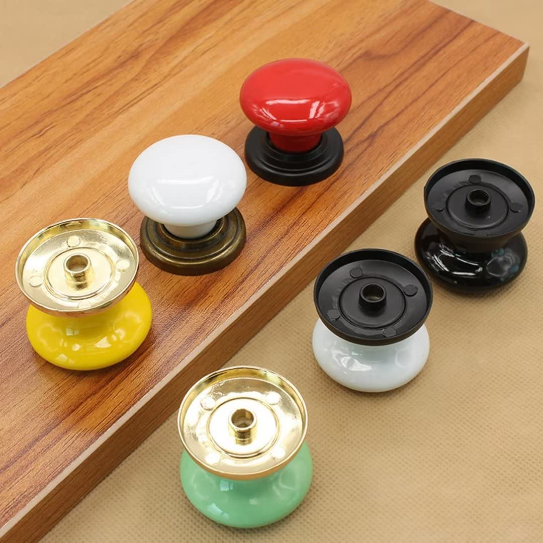 Bouton en cristal, boutons de tirage, 15 pièces boutons et poignées d'armoire en céramique, poignées de tiroir, poignée de tiroir d'armoire, boutons ronds en céramique pour chambre d'enfant