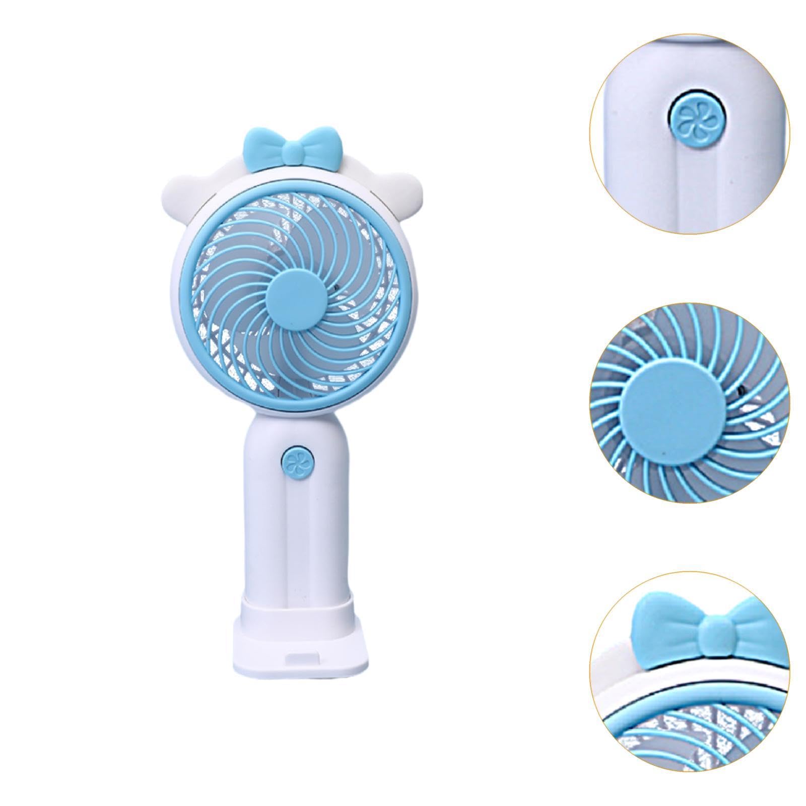 Mini Ventilador Personal Portátil Recargable por USB con Soporte para Teléfono Móvil, Silencioso, Ideal para La Oficina, El Hogar Y Los Viajes. Adecua, 3 Piezas