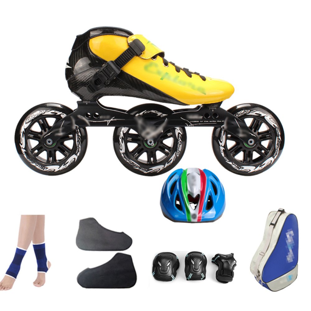 ZCRFY Rollers Kates Inline Skates Carbon Fiber Speed Skating Shoes Racing Shoes Professional Adult Children's Large Roller Skating Shoes Roller Skates Inline Roller Skates