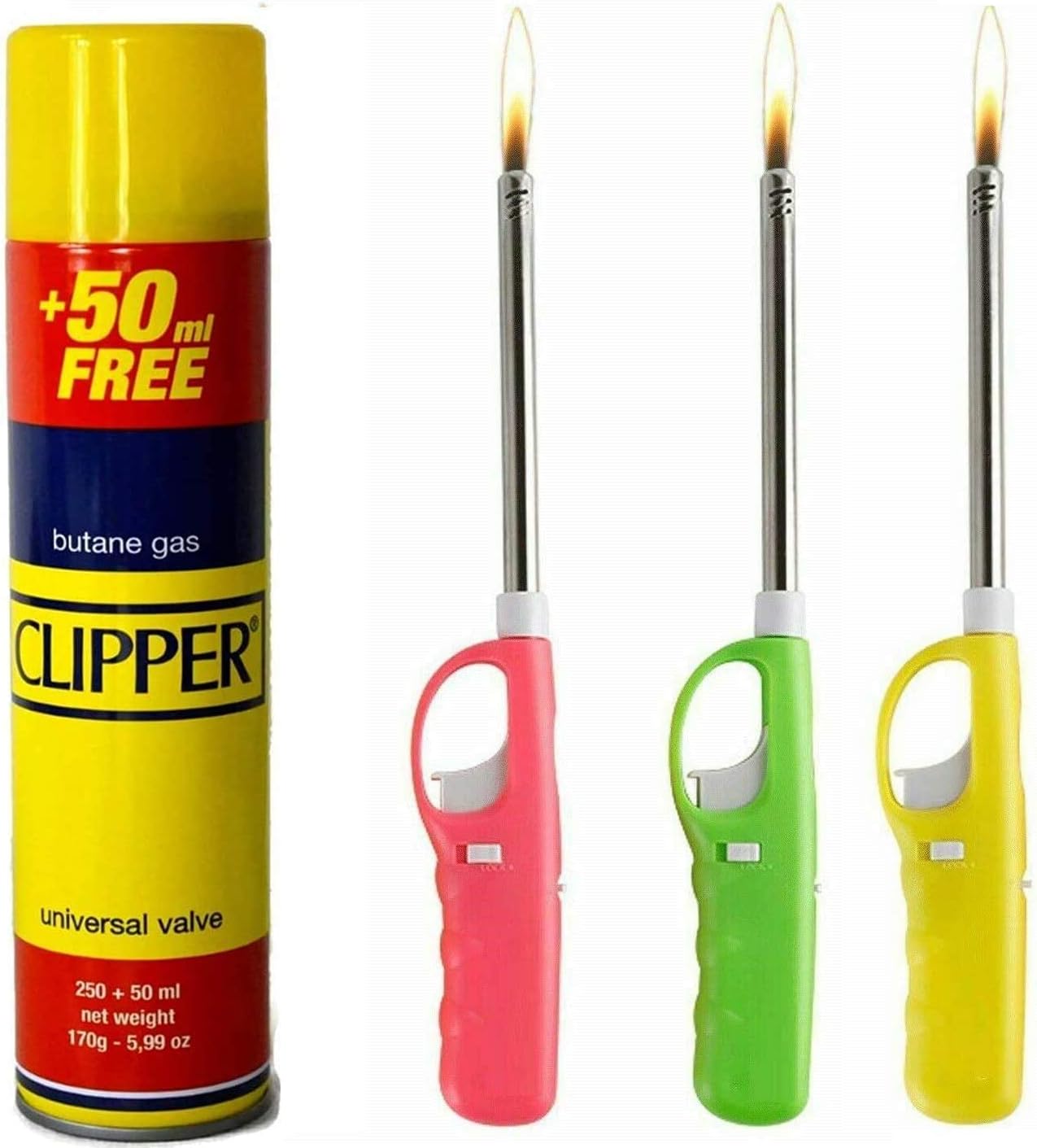 UR CHOICE 3Pack BBQ Refillable Multicolour Safety Candle Fire Lighters