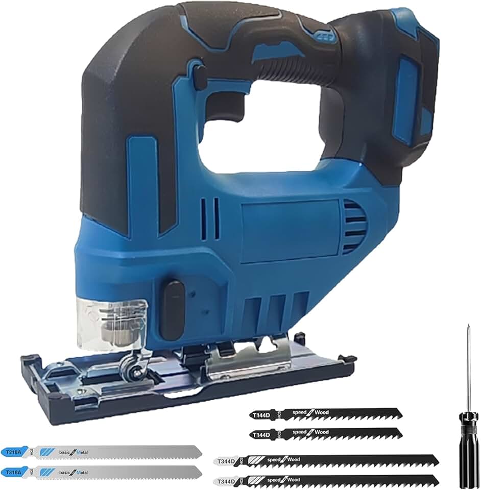 Cordless Jigsaw Compatible with Makita Battery,Electric Jig 