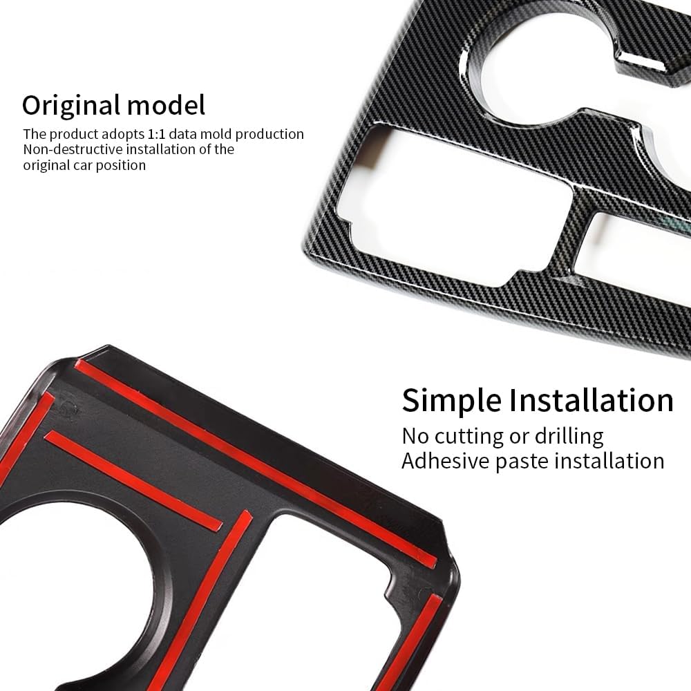 for Honda 11th Gen Civic 2022 2023 2024 2025 2026 Carbon Fiber Color Car Center Console Gear Shift Box Panel Cover Gear Shift Knob Cover Auto Interior Trim Accessories