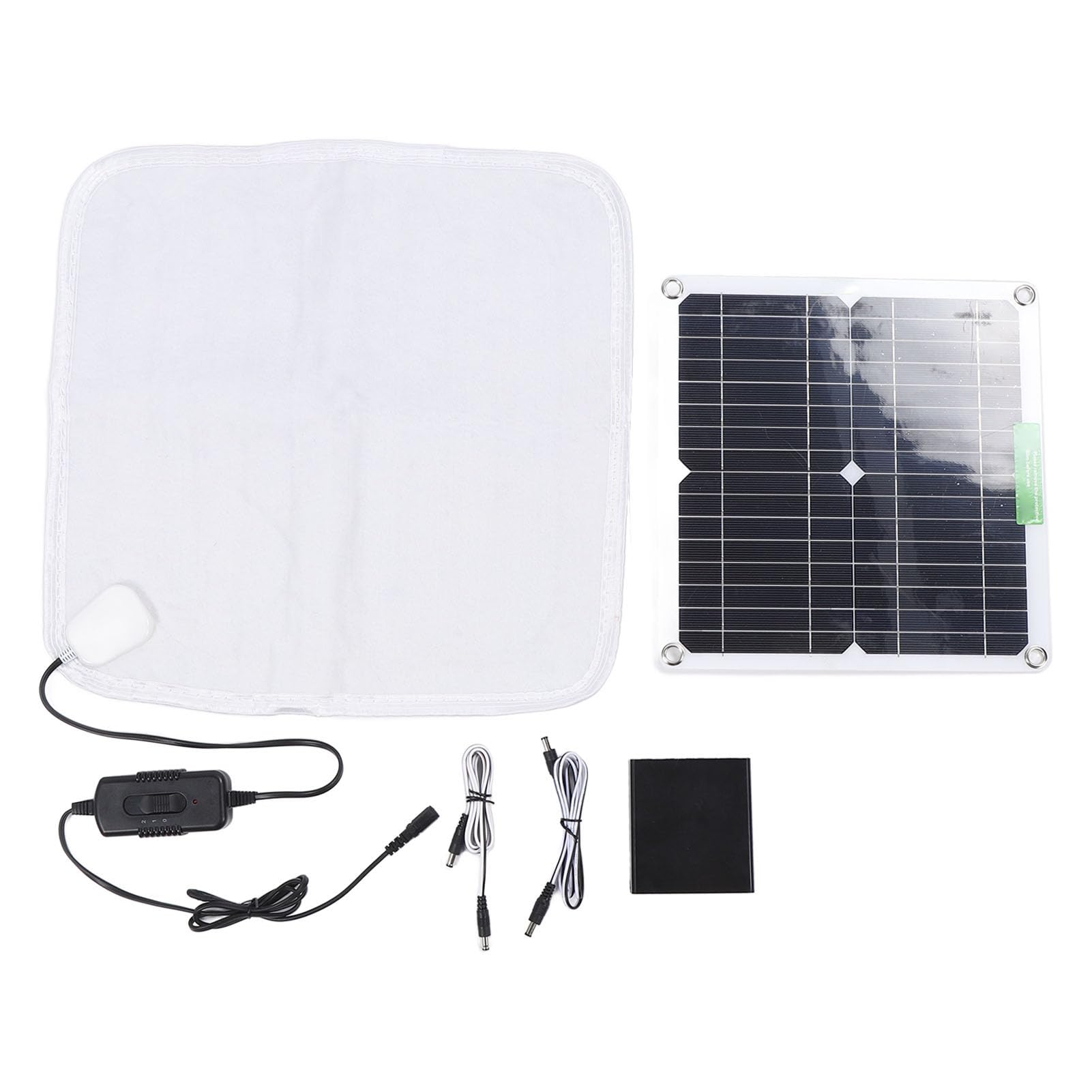 XUMIUZIY Tappetino Riscaldante per Animali Domestici per Cani e Gatti, Coperta Riscaldante Elettrica 12V 50W con Pannello Solare, Riscaldamento Rapido e Uniforme, con Scatola Batteria