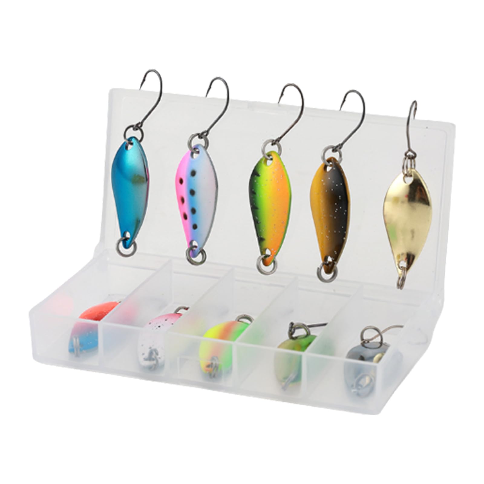 10pcs cuillère de pêche leurre paillette paillette métal dur