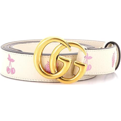 Gucci, Pre-Loved GG Marmont Belt Printed Leather Medium, Neutral