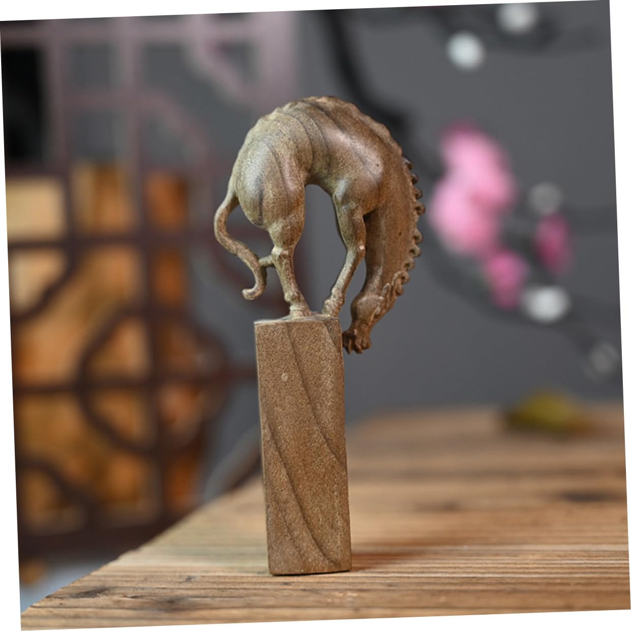 Chinesischer Stil Holzstempel Ornament Handgefertigtes Diy für Schreibtisch Tischdekoration Einzigartiges für Familie