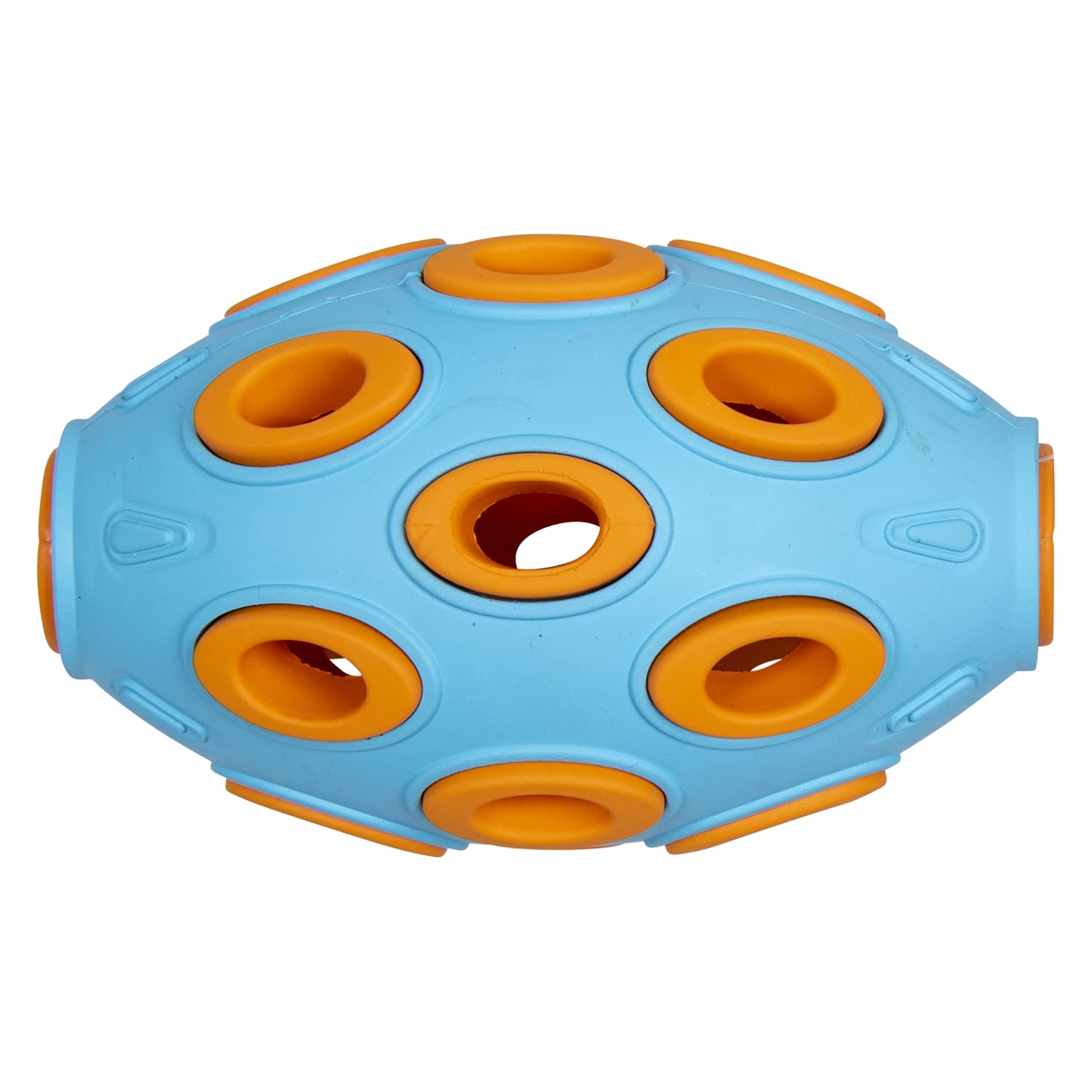 JACK AND VANILLA, Rubber Toys Durable Rubber Toy for Animals, Stimulating Snack Egg, Ideal for Small and Medium Breeds, 12 cm, Dark Blue/Orange