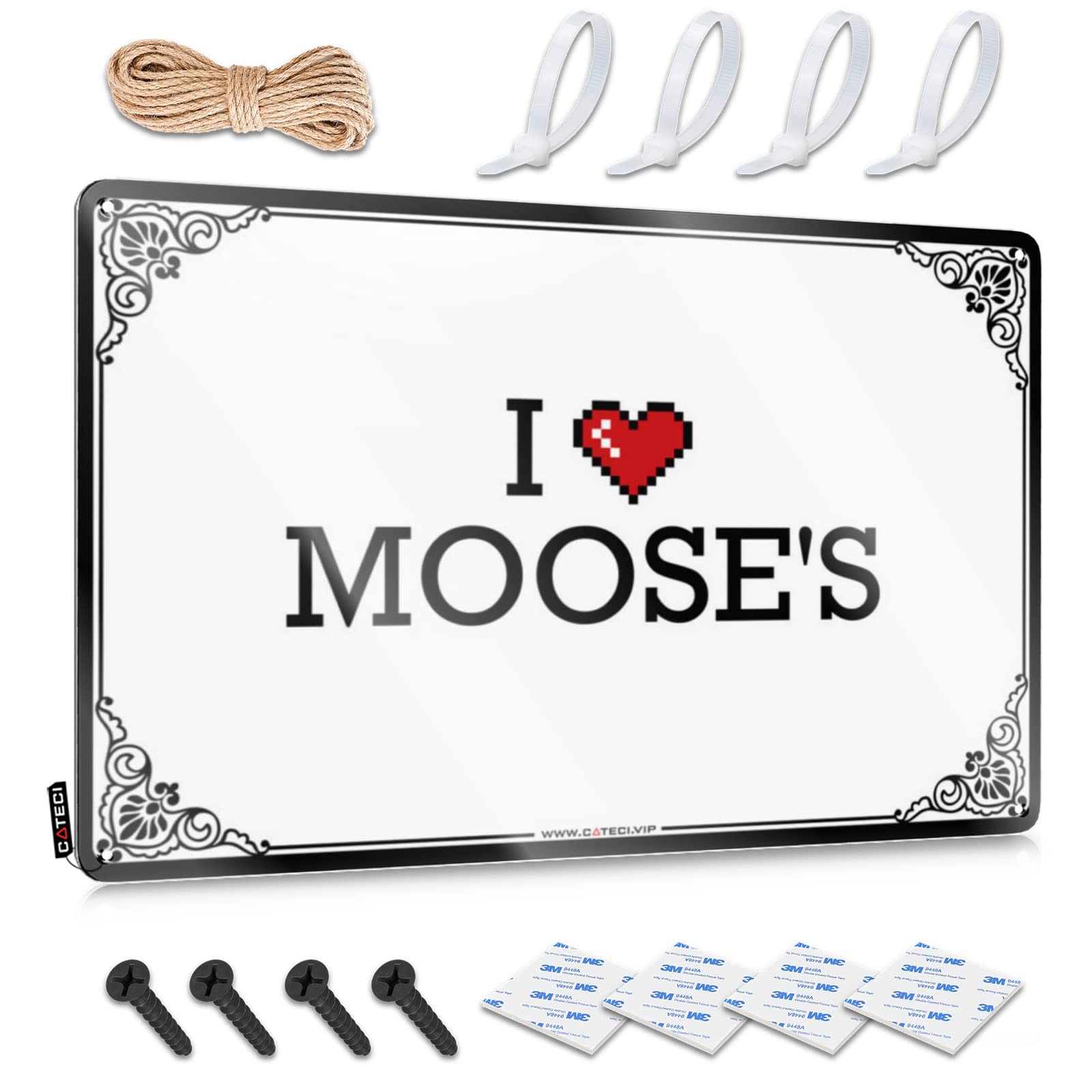 Fzfn Colour Decoration Unique Ready To Hang - I Love Moose's Fun For Checkout(30X40cm)