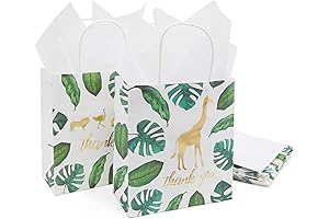 Juvale 12-Pack Safari Gift Bags: The Perfect Favor for Your Wild One's First Birthday Party