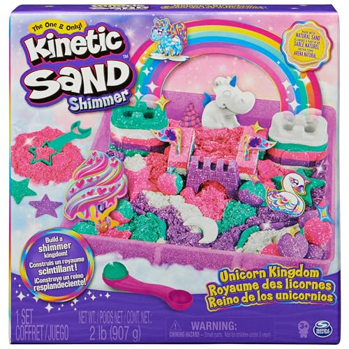KINETIC SAND Magischer Sand – Einhorn-Königreich 907 G + 8 Formen –...