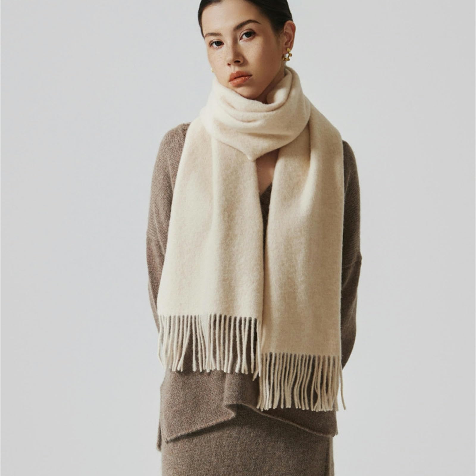 Schal Für Damen Herbst Und Winter Frauen Imitation Wolle Schal Modische Dicke Flauschige Warme Vielseitige Schal-blau 1-200 * 30cm