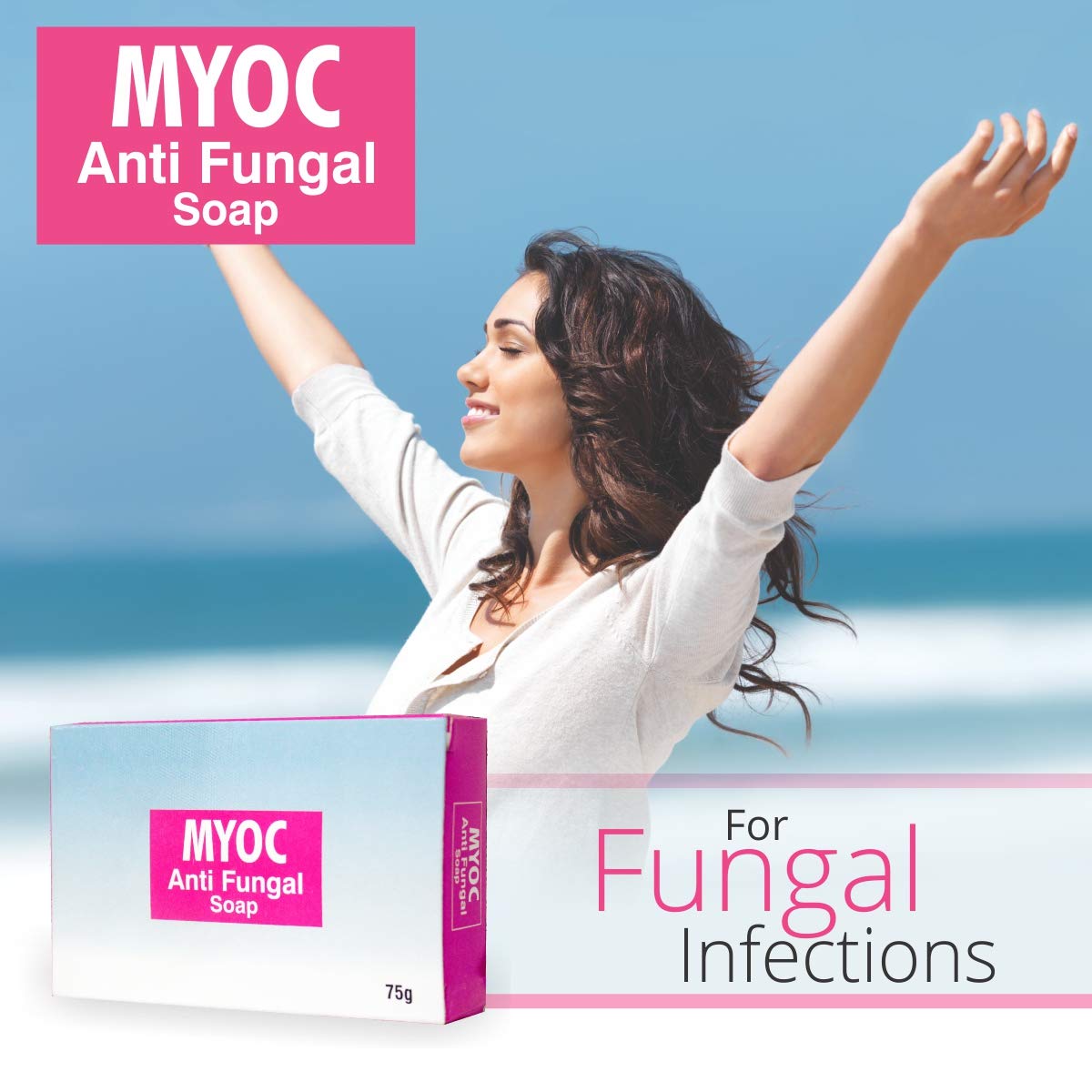 Buy Myoc Anti Fungal, Anti Bacterial And Anti Dandruff Soap For Body For Athlete's Foot, Jock