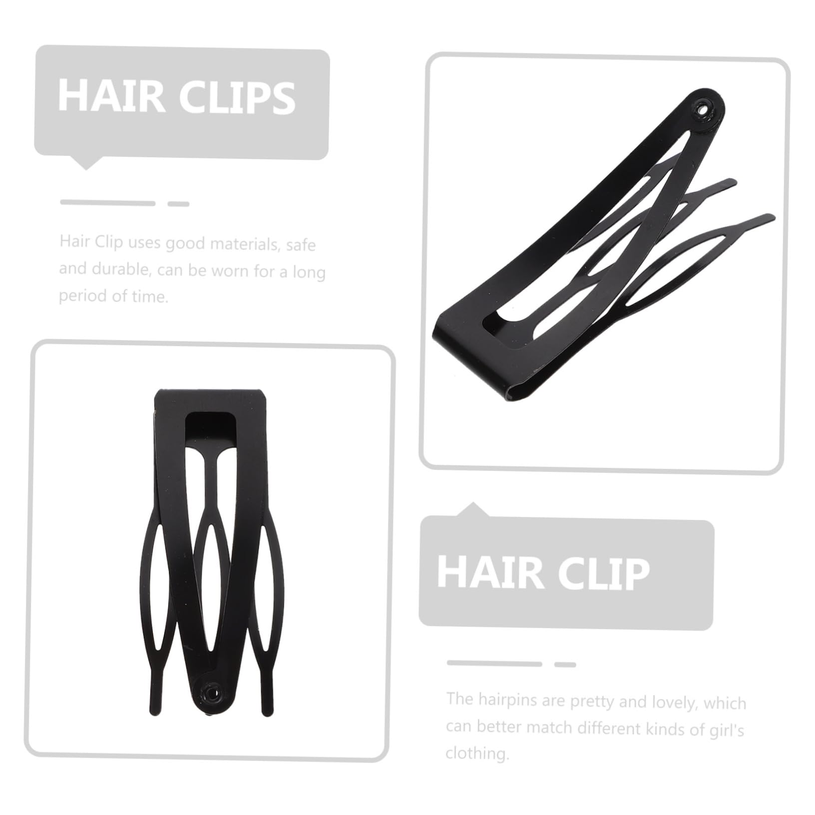 VICASKY 40 Pezzi Fermagli per Metallo Antico Clip per Donne e Ragazze Accessori per Eleganti e Pratici per Acconciature Alla Moda
