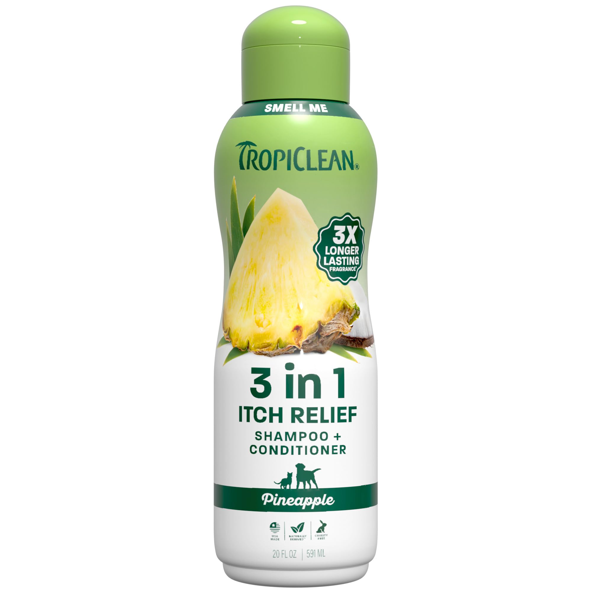 TropiClean Itch Relief Dog Shampoo, Pineapple Scent, 20oz