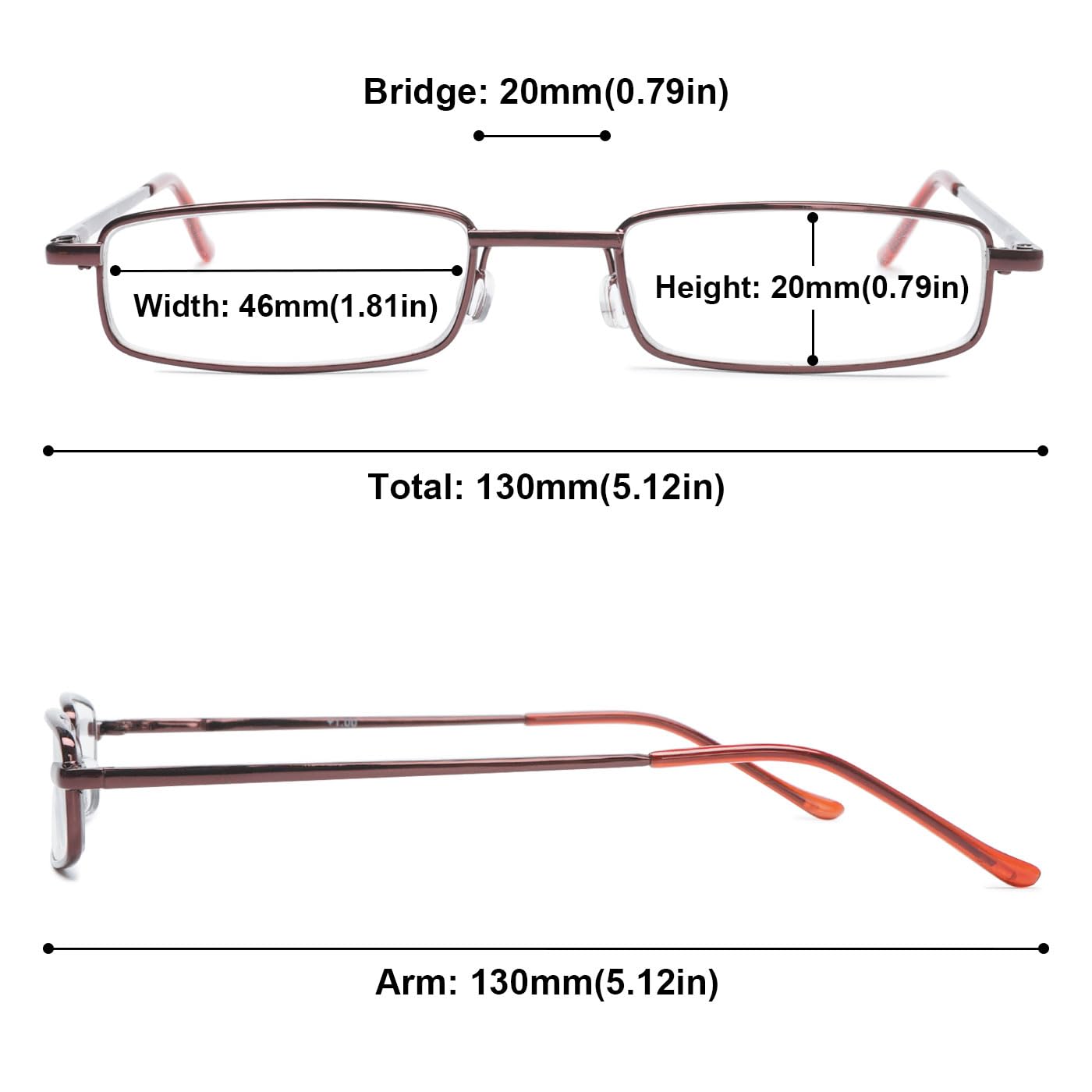ABETOS Slim Pen Reading Glasses Blue Light Blocking Metal Readers In Tube Case Superlight Spring Hinge Pocket Portable Eyewear Thin Travel Eyeglasses 1.0+ 1.5+ 2.0+ 2.5+ 3.0+ - Image 2