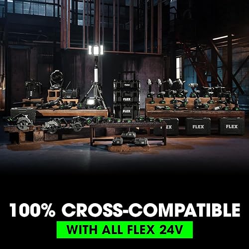 Miniatura 7 de FLEX FX1371A-1H - Controlador de impacto hexagonal sin escobillas de 24 V, sin escobillas, de 14 de pulgada, 2,500 en libras, kit multimodo con