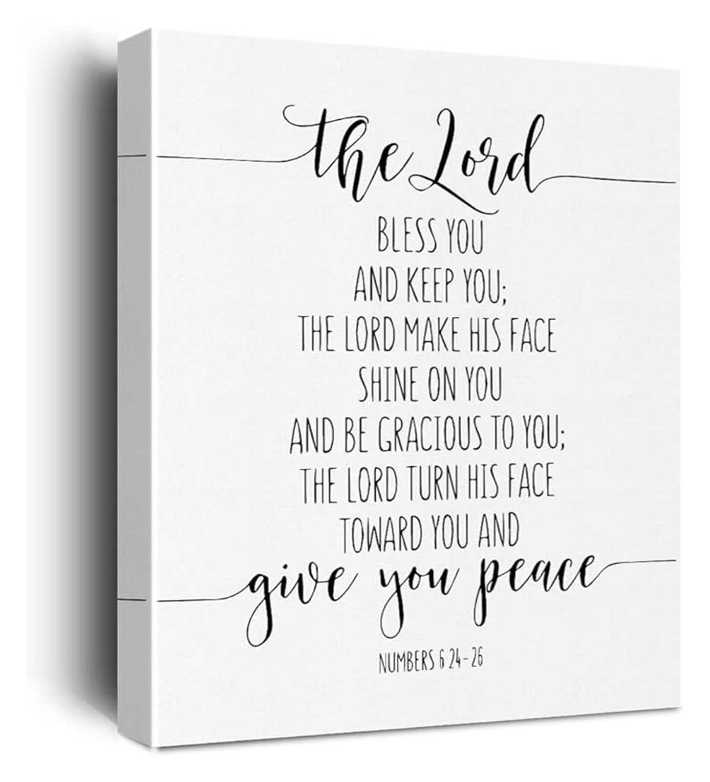 MDBJTCYZN Inspirational Bible Verse Poster Canvas Wall-Art Christian Spiritual Decor Religious Gift Home Office Decor