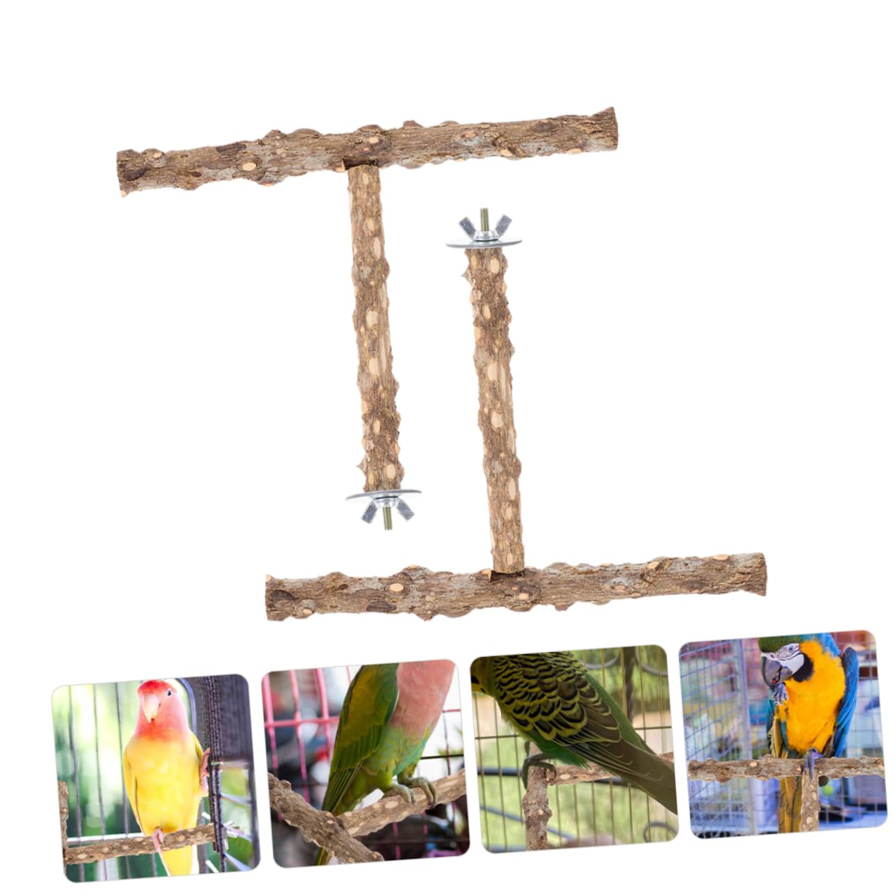 Kisangel 10pièces Perchoir à Oiseaux Naturel pour Oiseaux De Compagnie Bâtons De Meulage pour Perroquets Et Perruches Accessoire Exercice Jouet Interactif