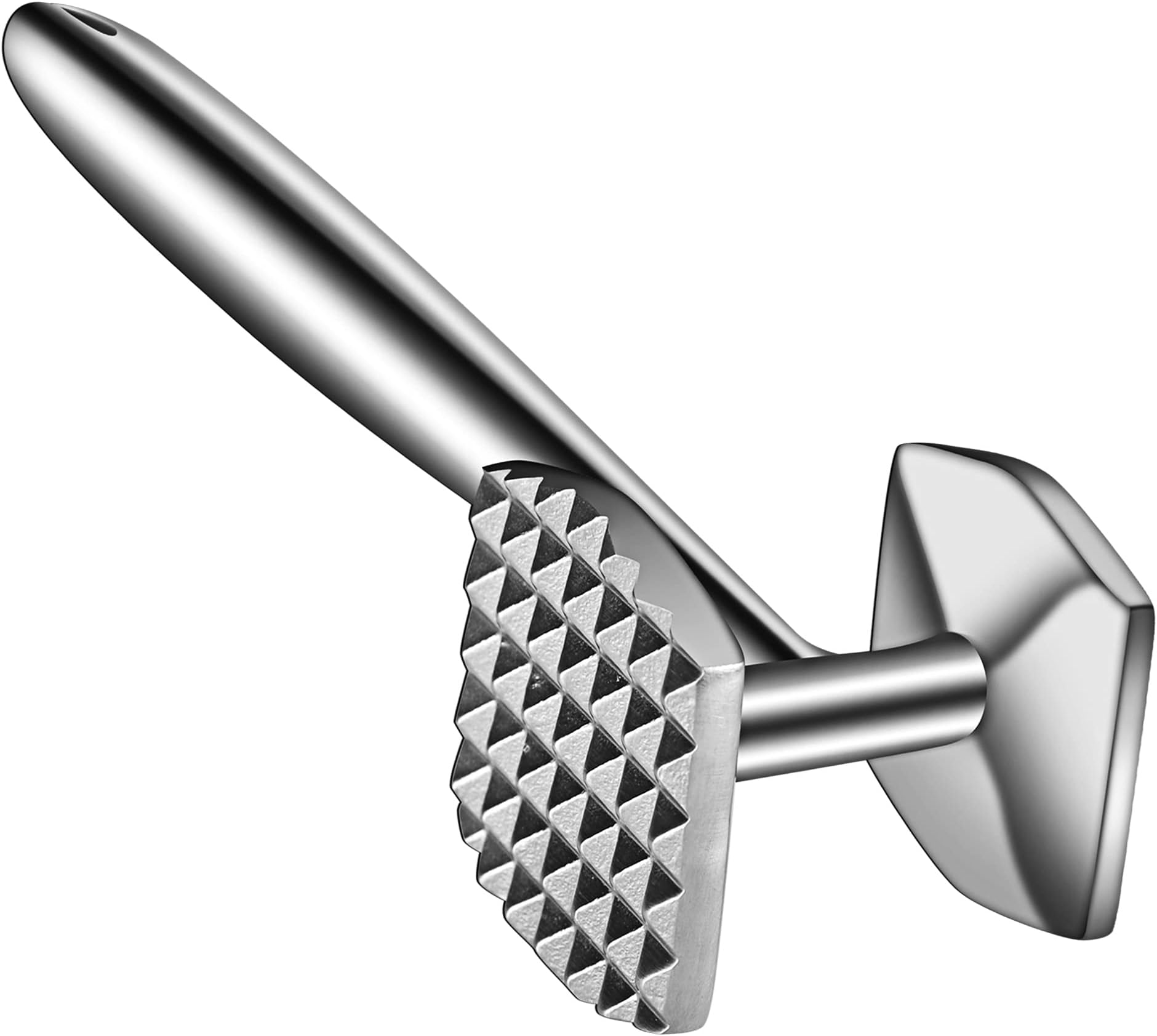 Aliglow Meat Tenderizer Hammer/Mallet Tool/Pounder For Tenderizing and Pounding Steak, Beef And Poultry. Solid Metal Construction With Comfort Grip Handle