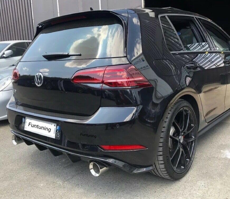Maxton Design Heckdiffusor GTI Look für VW Golf 7 Facelift (2017-2020) Hochglanz schwarz