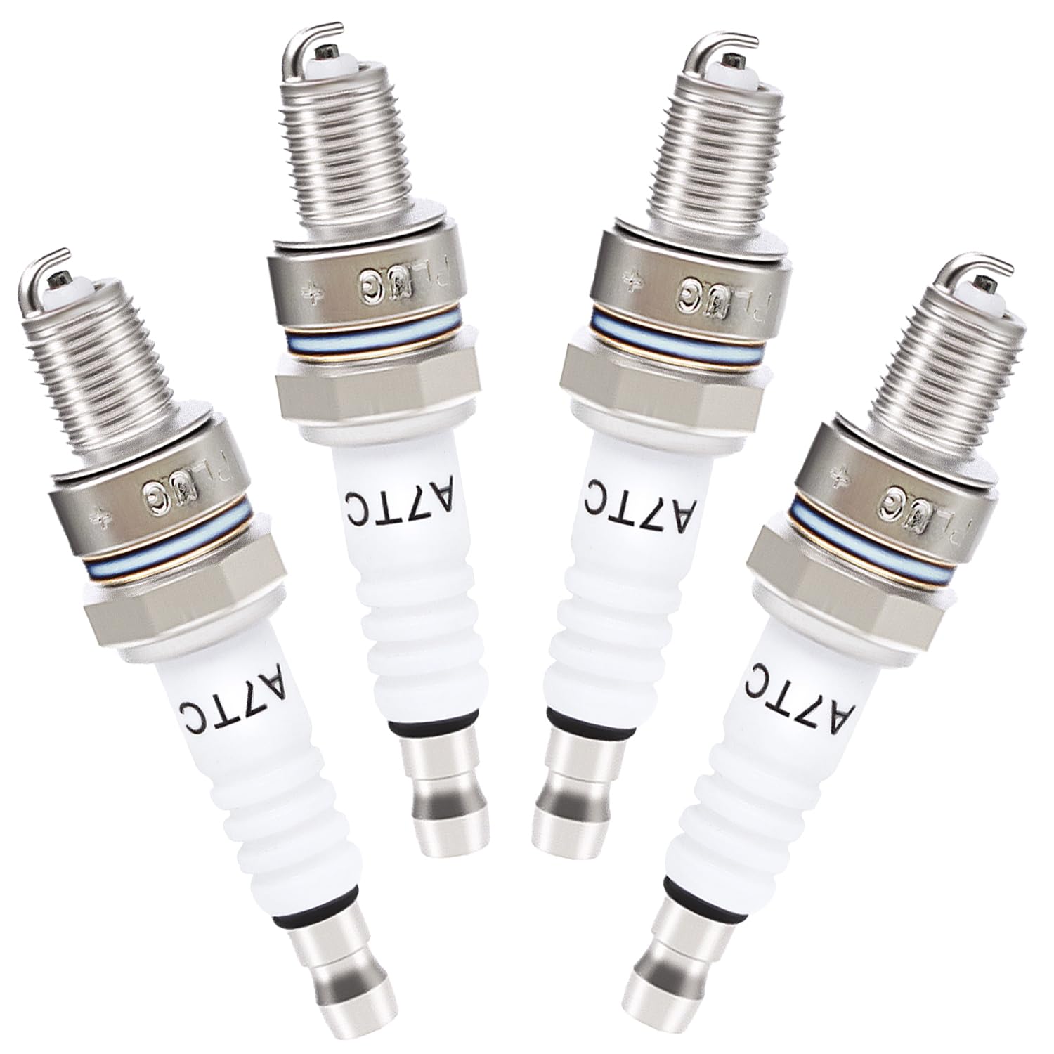 A7TC Spark Plug Fit for GY6 50 cc 70cc 90 cc 110cc 125 cc 150cc ATVs Dirt Bikes Go Karts Scooters Quad 4 Wheeler Pit Bike Dune Buggy Sandrail Moped Roketa Taotao Etc .(4 pcs)