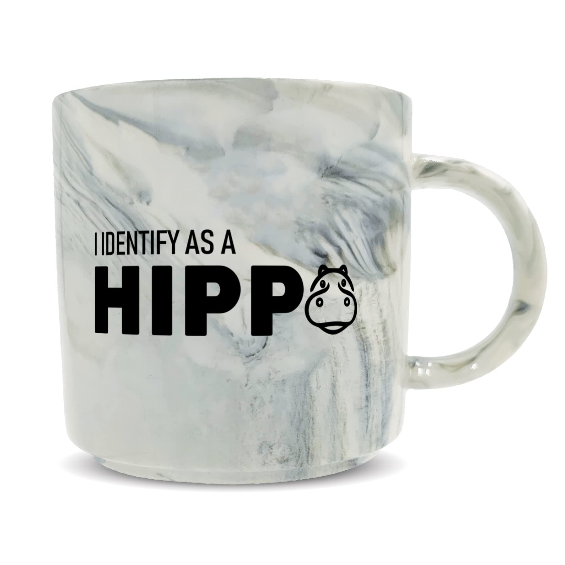 Hippowarehouse I Identify as a Hippo Printed Mug Various Colour Options Ceramic Cup Kitchenware 11oz