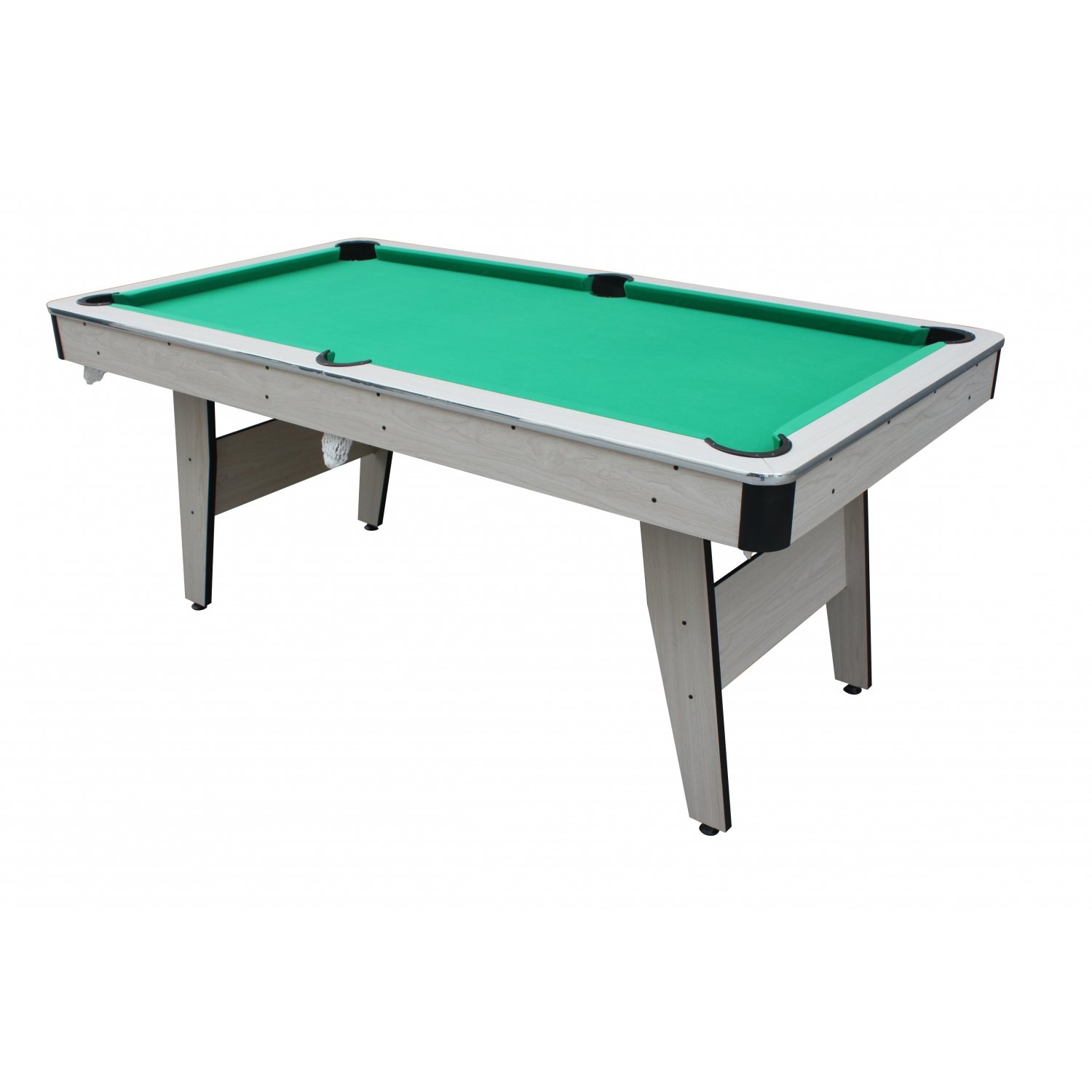 CONCEPT USINE | Billard Américain en Bois Gris Orlando | Design Contemporain | Tapis Vert | Bordures Capitonnées | Accessoires de Qualité Inclus | Idée de Cadeau Jeu, Famille et Décoration