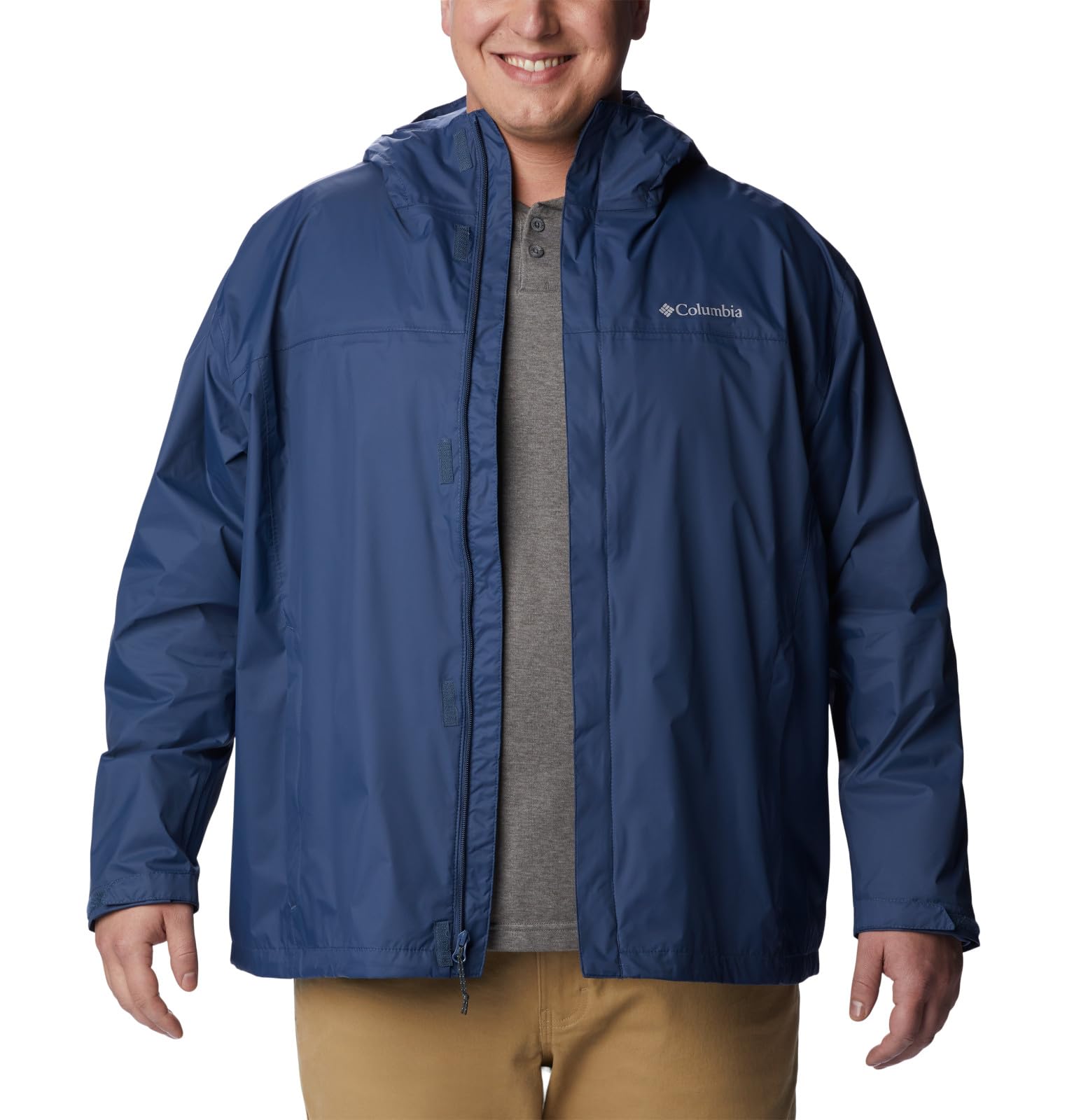 Columbia Watertight II - Chaqueta impermeable para hombre, azul oscuro (Dark Mountain), talla L
