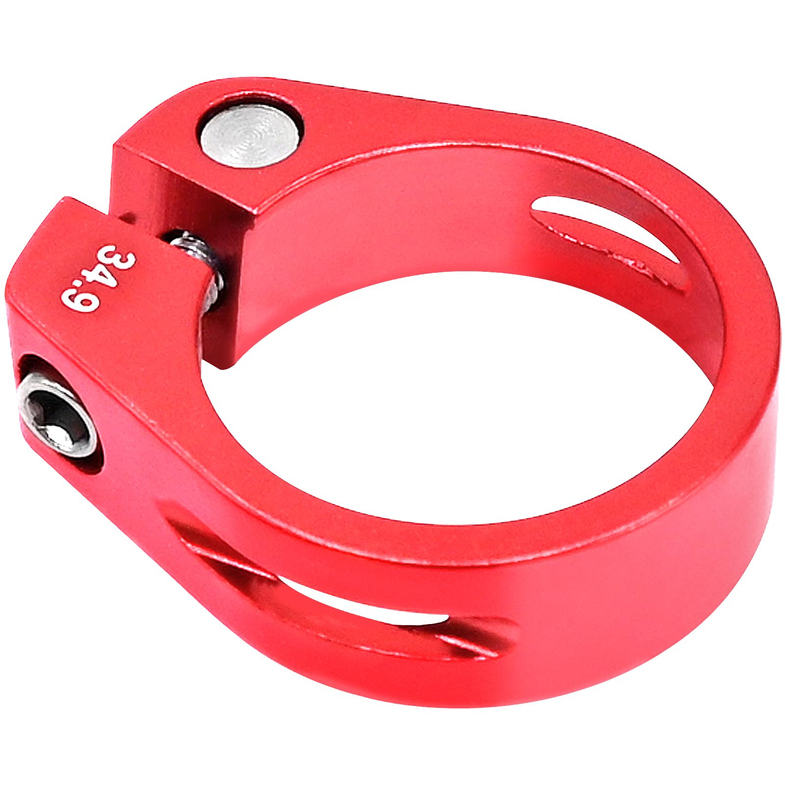 Licqic Design B, Red 34.9 Mm Bike Seat Post Clamp For Mtb, Road, Casual Bikes (Red)