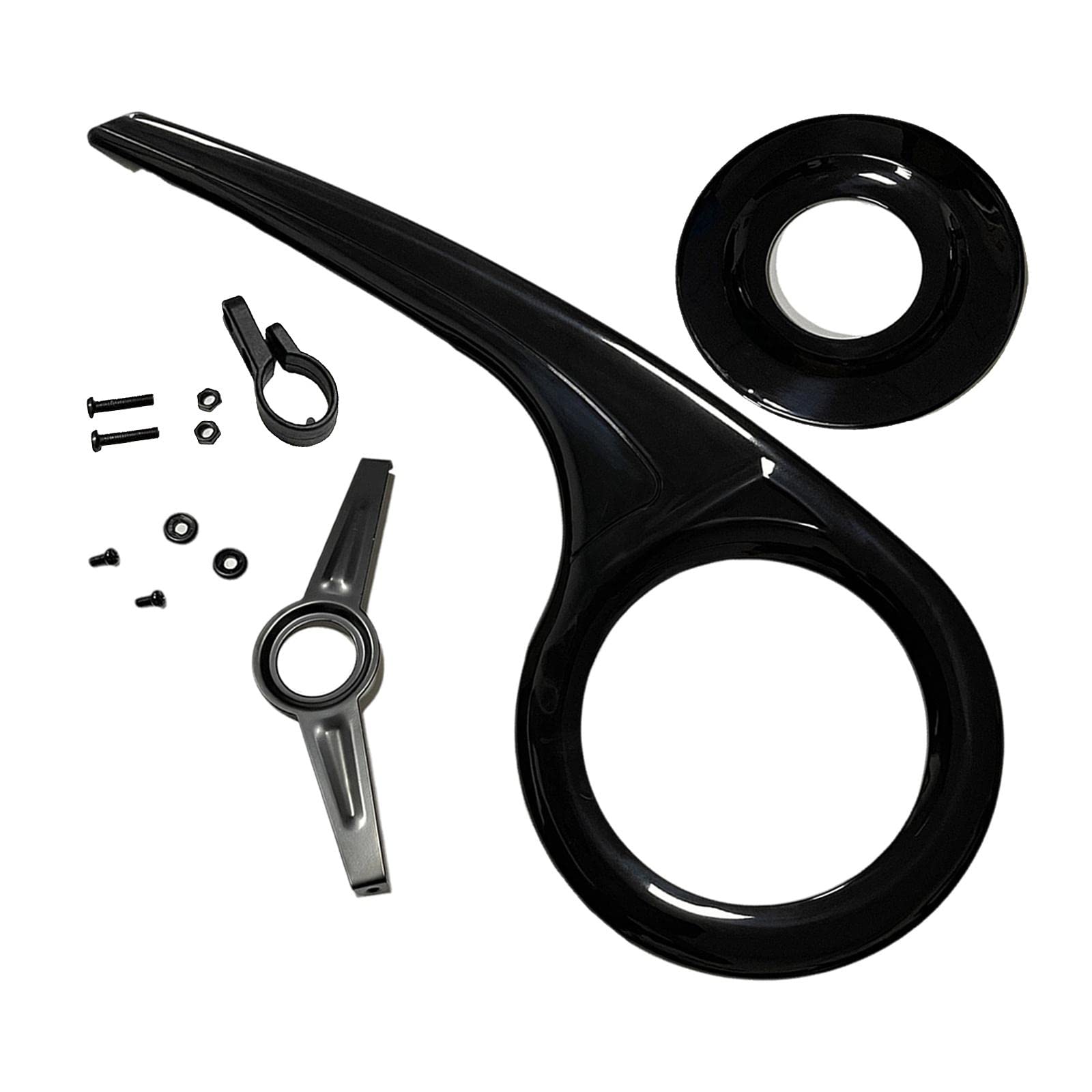 Tragbarer Fahrrad-Kettenschutz, Kurbel, langlebig, für Outdoor-Reitzubehör, schwarz, komplettes Set, 53 x 21 cm, 5 Stück