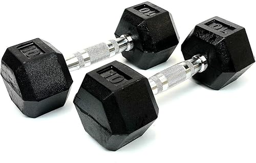Rainforest Basics Rubber Encased Hex Dumbbell Hand Weight