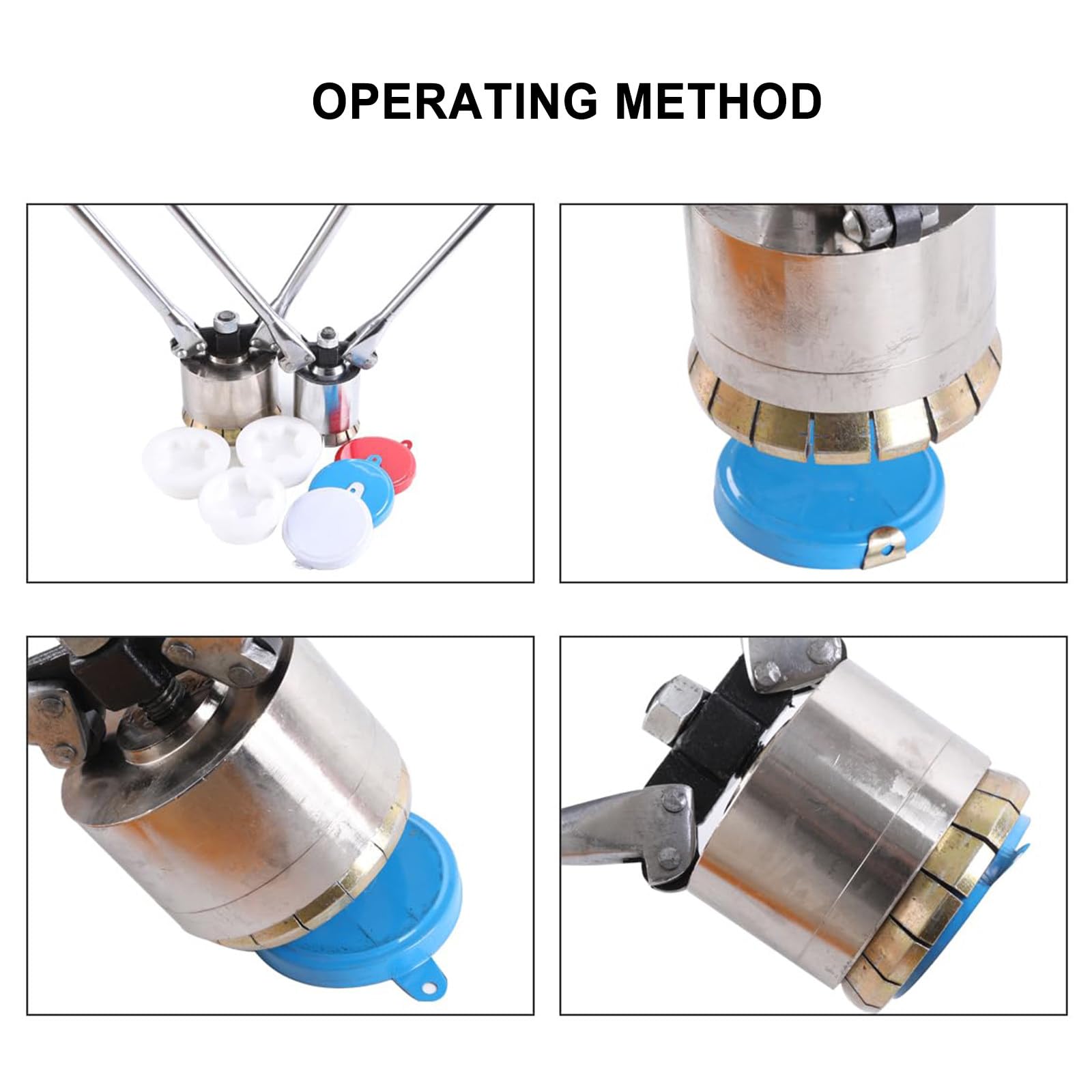 Strumento di sigillatura per fusti di olio, crimpatrice manuale per installazione sicura del tappo a pressione su fusti da 200 litri