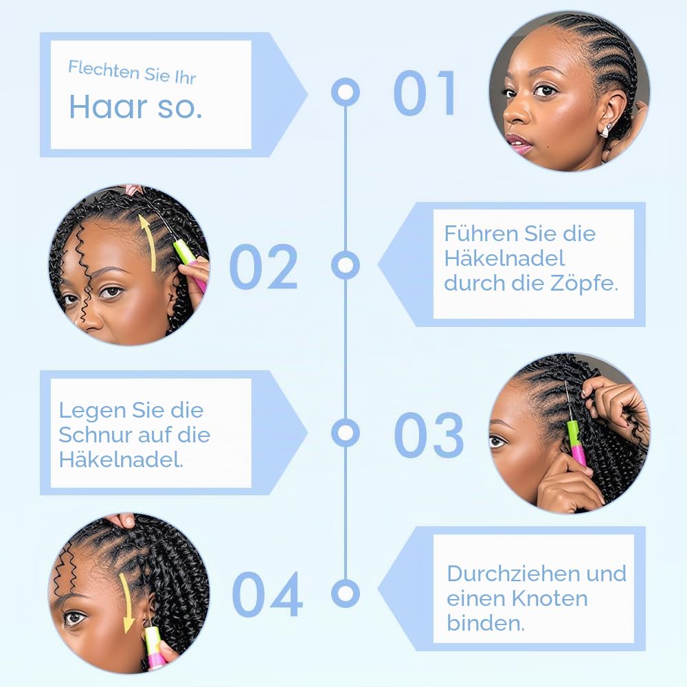 Renyarch Miracle Deep Wave Mini Knots Crochet Human Hair Bundles for Black Women 20 Zoll 27# Human Hair Crochet 125g 100Pcs Wet and Wavy Invisible Knotless Curly Schwarz Echthaar Haarverlängerungen