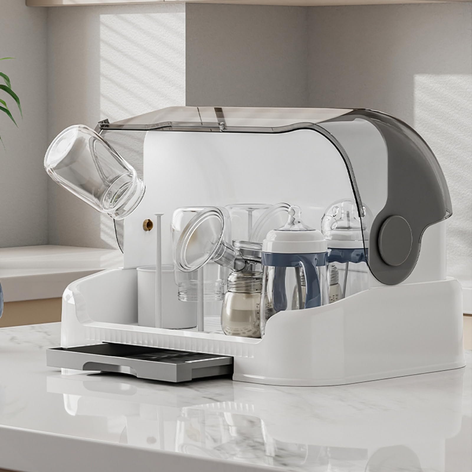 SHANNA Innovador estante de secado de biberones conveniente e higiénico esencial para el cuidado del bebé