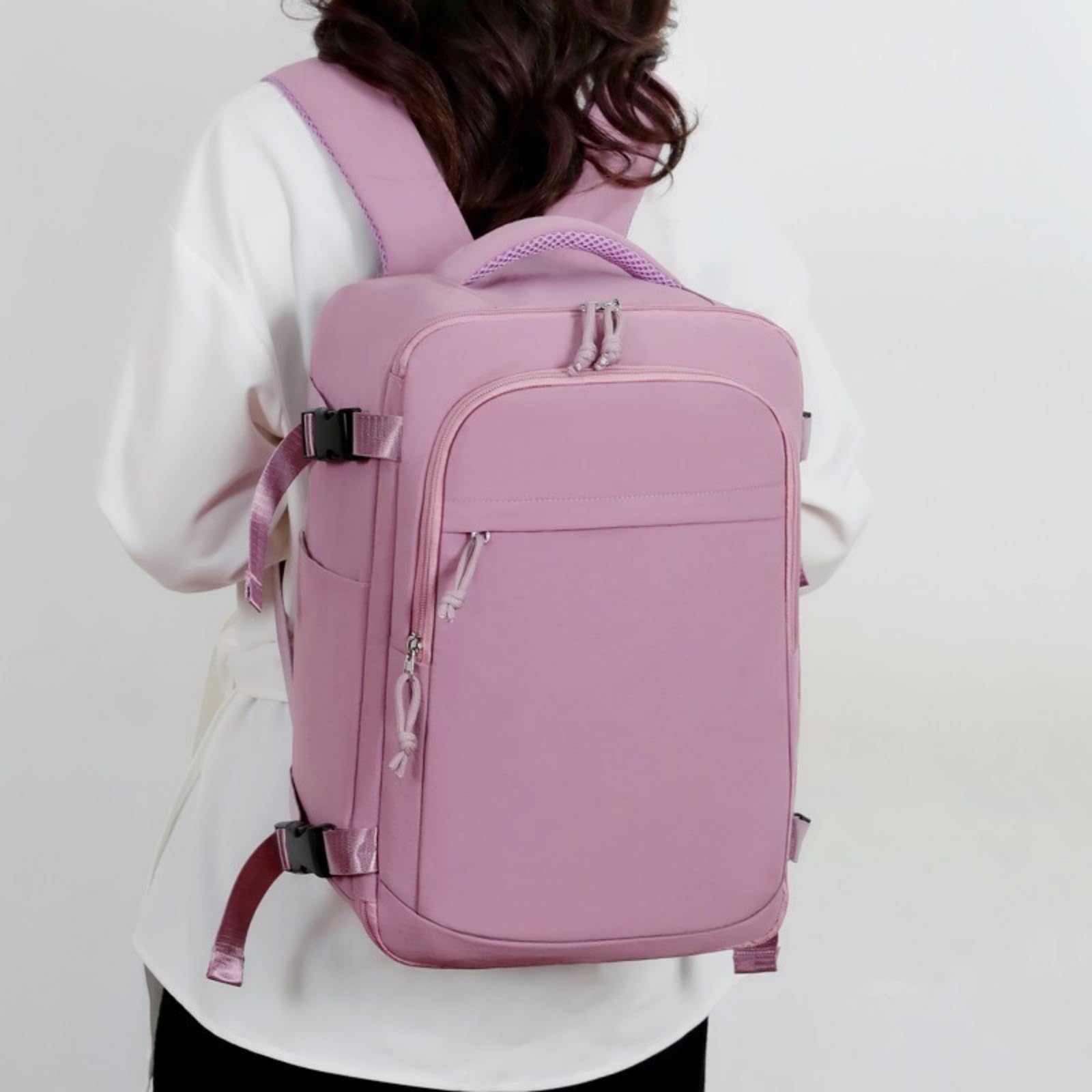 Mochila escolar Zaino Da Viaggio Cabina 15,6 Pollici Per Gli Uomini, Adatto A 40x30x20, Portatile Di Grande Capacità Viaggi D'affari E Uso Universitario-black-china Mainland