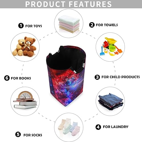 Miniatura 10 de visesunny Cesta plegable para ropa sucia, bulldog francés, copos de nieve, rayas, animales, cesta grande para la ropa sucia con asa, juguetes y