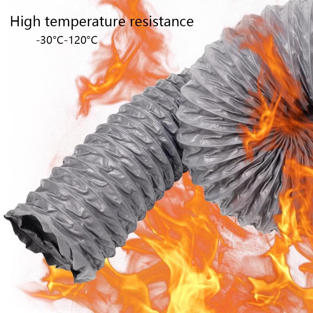 Tubo flessibile da 4,9 m, tubo di scarico portatile per ventilazione HVAC, tende da coltivazione, stanze per asciugatrice, cucina
