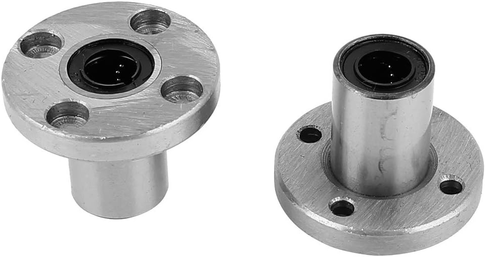 Industrial Ball Bearing 2 Pcs LMF8UU 8mm Inner Diameter Round Flange Linear Bearing Bushing CNC Router