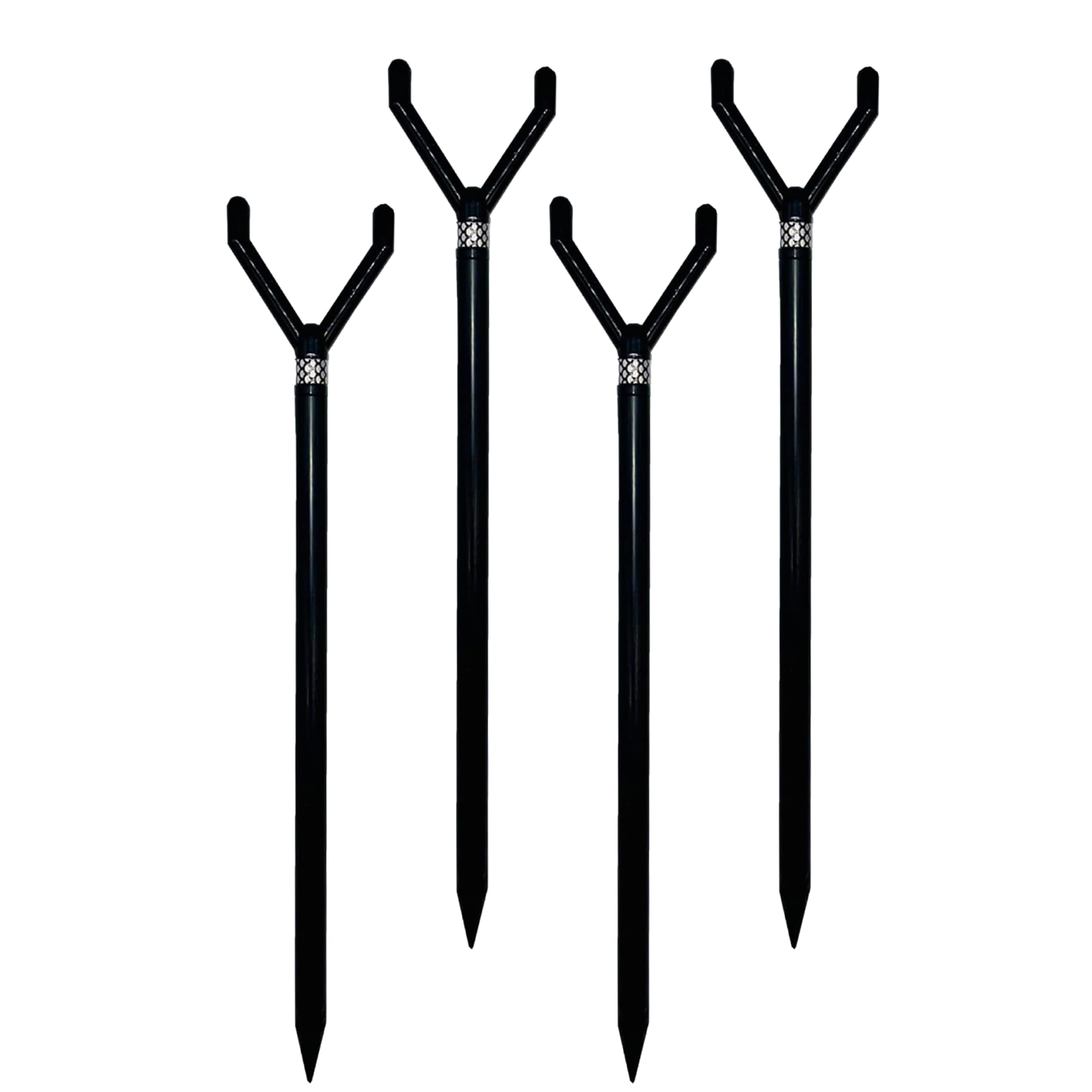 'Fishin' Stix Trident – Supports de canne à pêche télescopiques – Extensible de 30,5 à 76,2 cm, capacité de 22,7 kg et plus, support de canne à sable pour pêche au surf, pêche en berge, cannes à