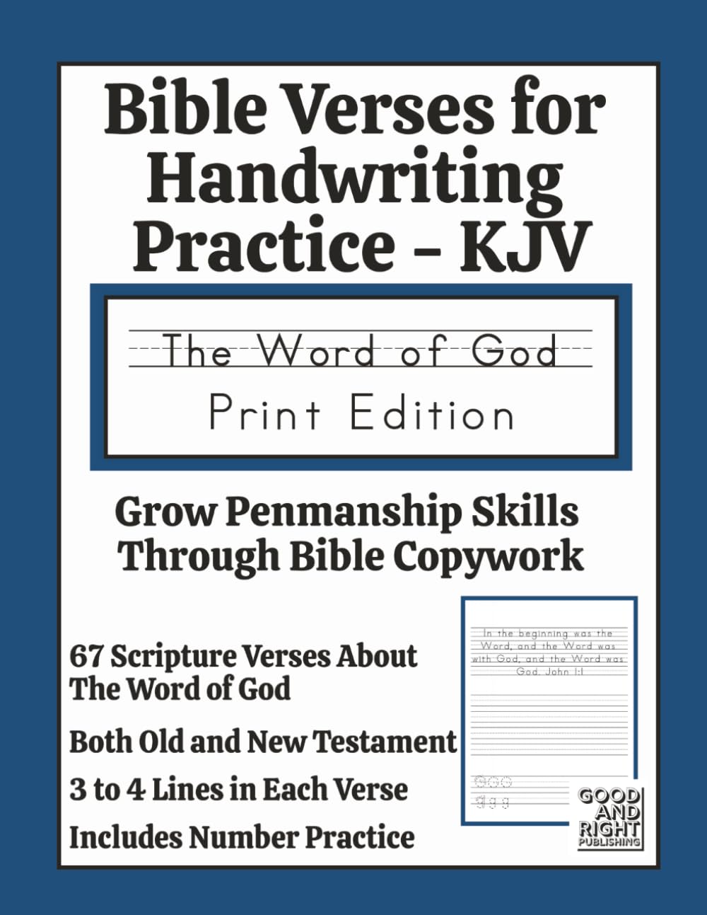 Bible Verses for Handwriting Practice - KJV: Word of God Print Edition