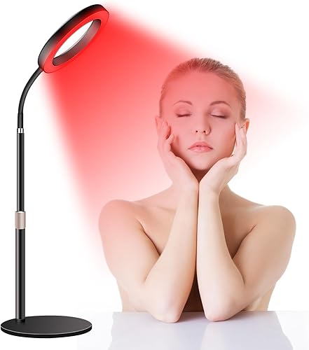 Miniatura 1 de Terapia de luz roja para uso corporal y facial, lámpara completa de terapia de luz roja de 660 nm con base, dispositivo de terapia de luz roja Halo