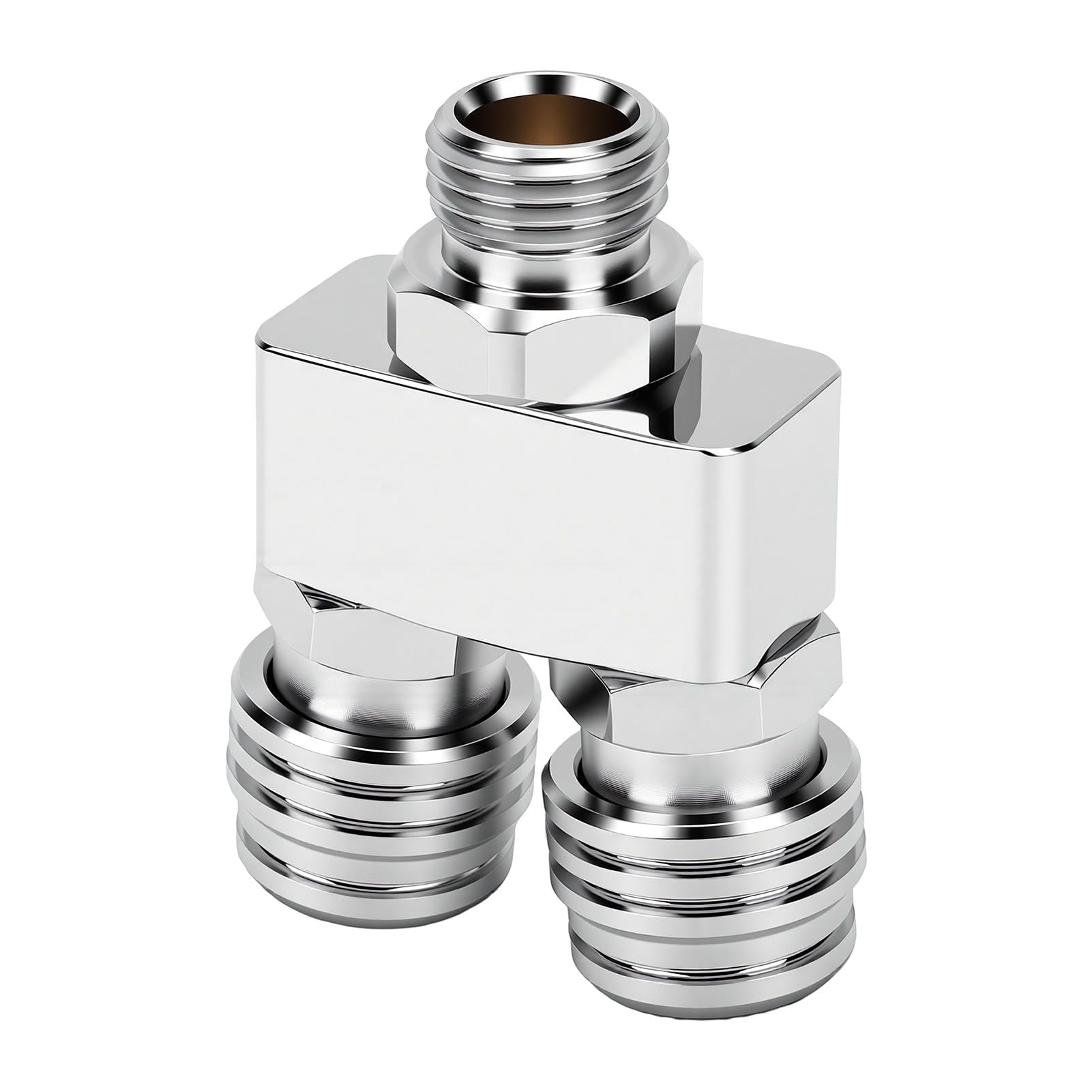 Scuba LP Hose Splitter, Low Pressure Brass Adapter | Costruzione in ottone, nominale 200 psi, filettatura standard 9/16-18 UNF, collegamento a doppio tubo