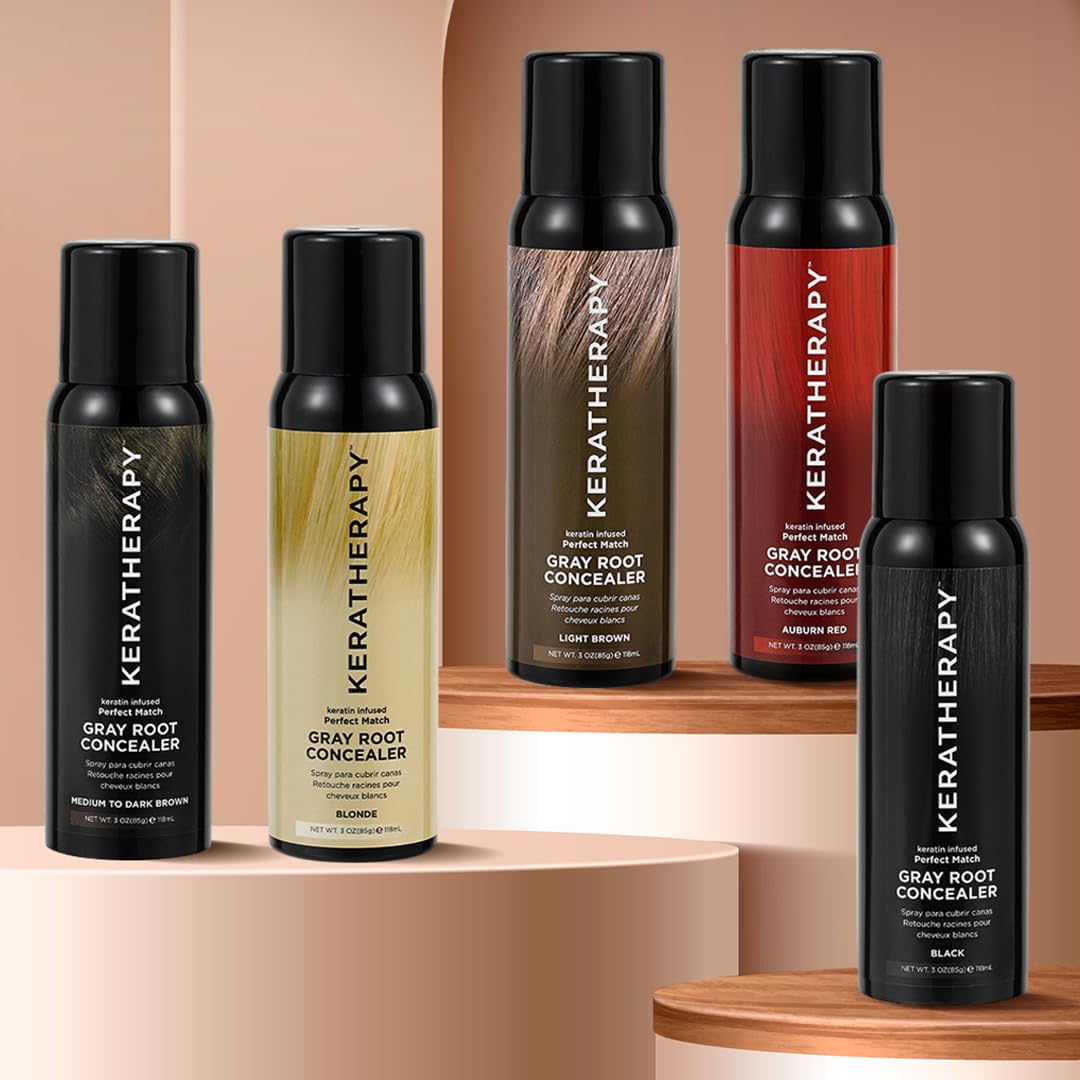 KERATHERAPY Keratin Infused Szary Korektor korzeniowy 118ml - Auburn Red